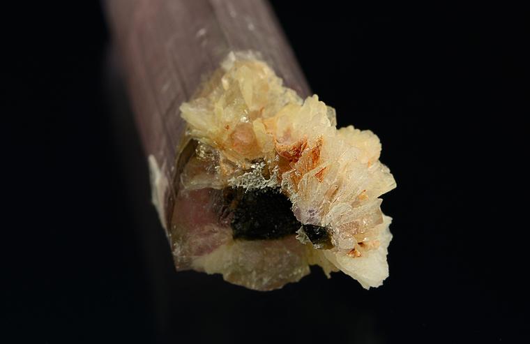ELBAITE with ALBITE var. Cleavelandite (repaired)